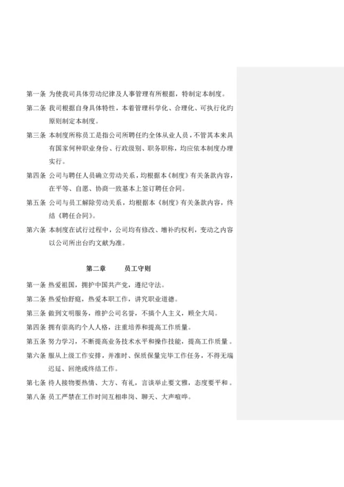 公司员工新版制度标准手册.docx