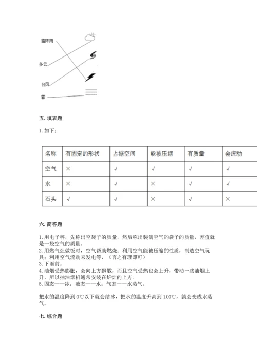 教科版三年级上册科学《期末测试卷》附精品答案.docx