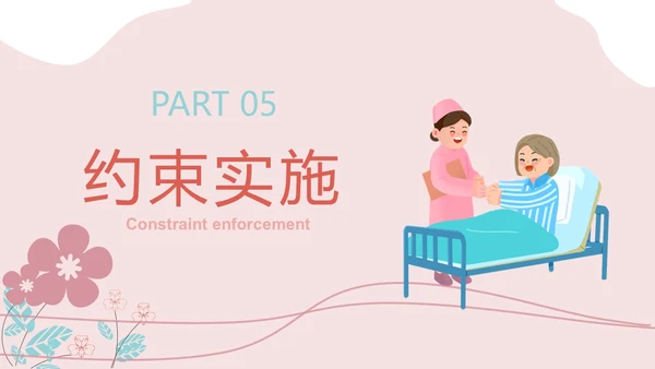 住院患者身体约束护理小清新风PPT医疗