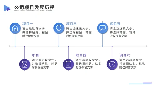 公司发展历程时间轴PPT模板