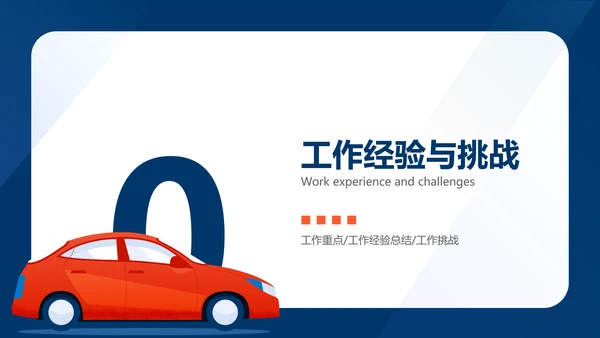 扁平插画风汽车企业销售季度汇报