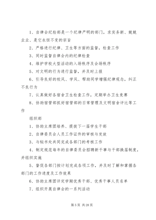 共青团福建师范大学委员会各部门职能_1.docx