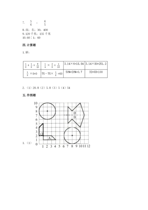 2022六年级上册数学《期末测试卷》及答案【易错题】.docx