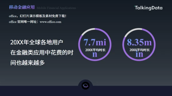 数字货币，手机APP应用行业数据报告通用PPT模板