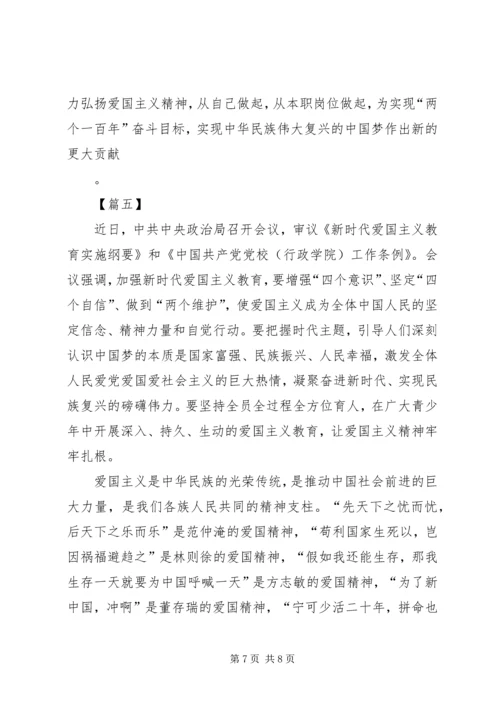 学习《新时代爱国主义教育实施纲要》心得体会5篇_1.docx