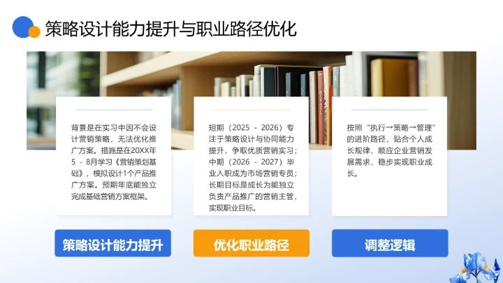 通用版大学生职业生涯规划发展展示（营销岗位）PPT