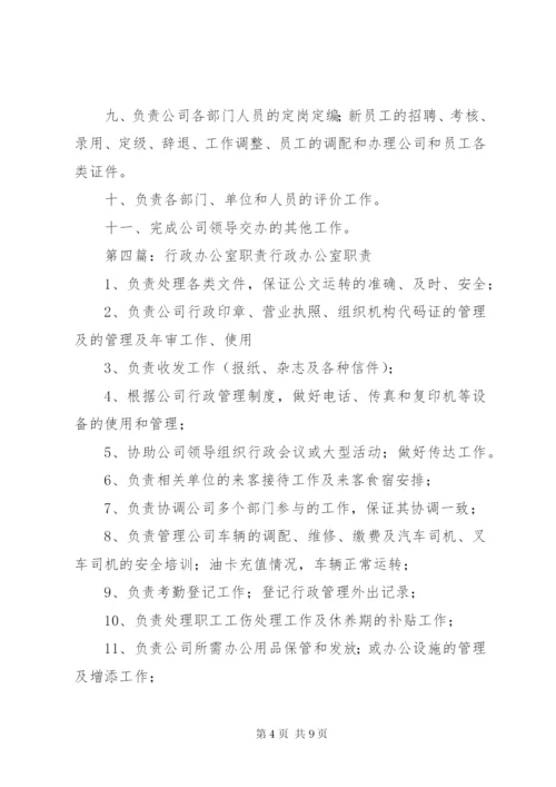 医院行政办公室职责.docx