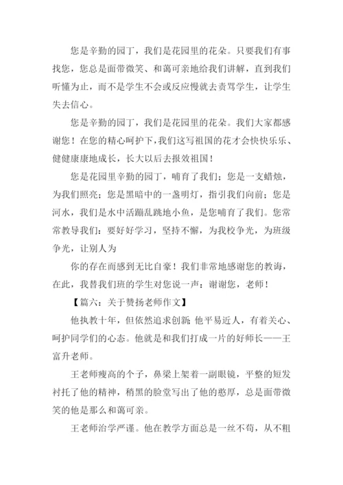 关于赞扬老师作文.docx