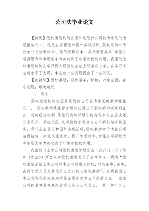公司法毕业论文.docx