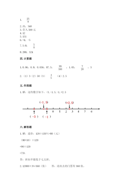 沪教版小学数学六年级下册期末检测试题附完整答案【易错题】.docx