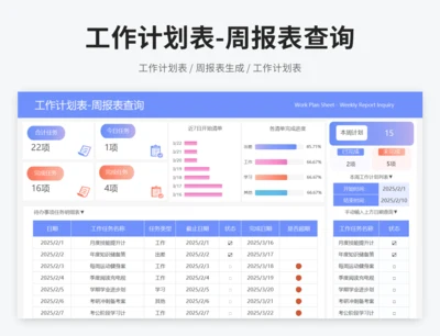 工作计划表-周报表查询