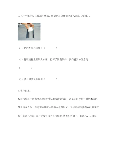 教科版小学三年级上册科学期末测试卷附参考答案【满分必刷】.docx