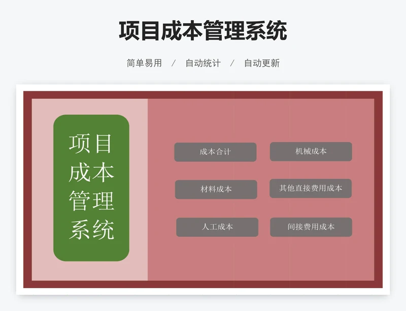 项目成本管理系统
