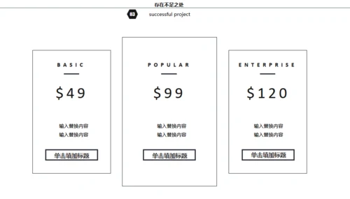 黑白灰简约商务年终总结通用PPT模板