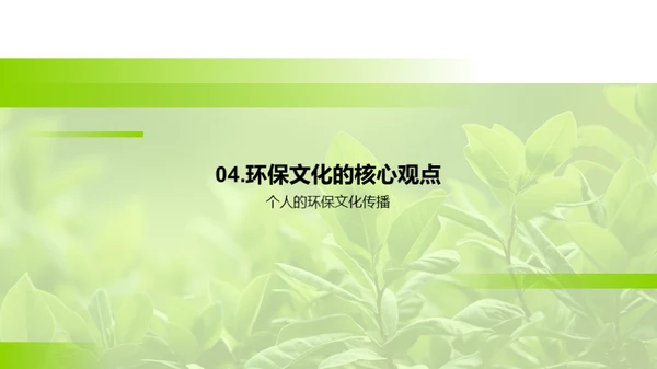 环保文化：新时代的呼唤