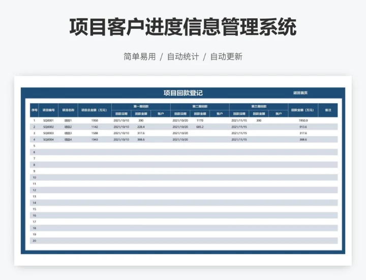 项目客户进度信息管理系统