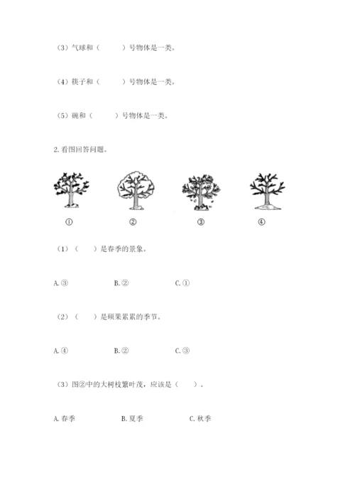 教科版小学二年级上册科学期末测试卷（含答案）.docx