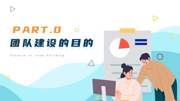 商务卡通团队建设与管理PPT模板