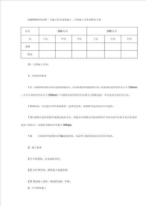 挡墙施工组织设计及对策