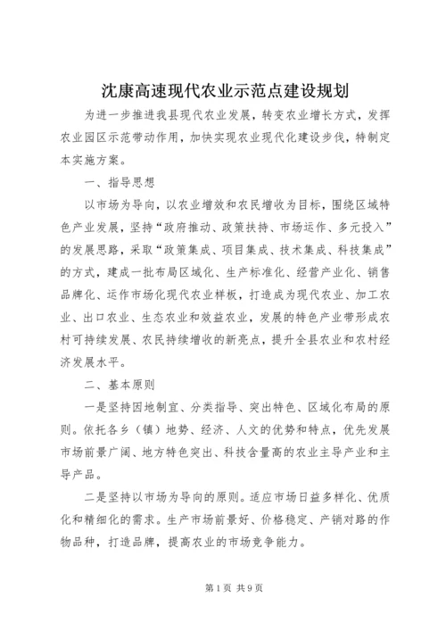 沈康高速现代农业示范点建设规划.docx