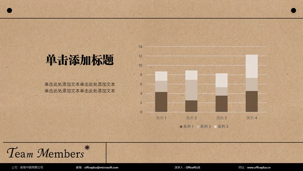褐色简约小组成员介绍PPT模板