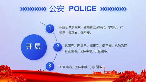 公安心向党护航新征程党建动态PPT