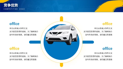 汽车新品发布会蓝色4S店通用PPT模板