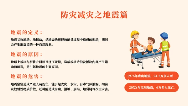 全国防灾减灾日安全教育常识教学PPT模板