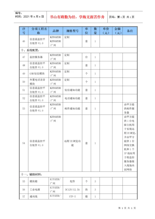 机房建设预算表.docx