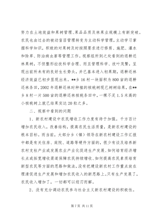 县政协视察组关于我县当前农村工作情况的视察报告 (2).docx