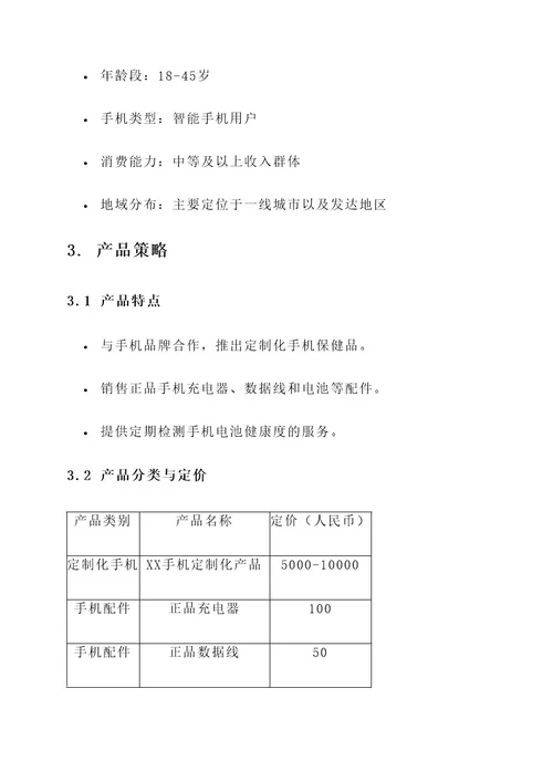 手机保健品店营销方案