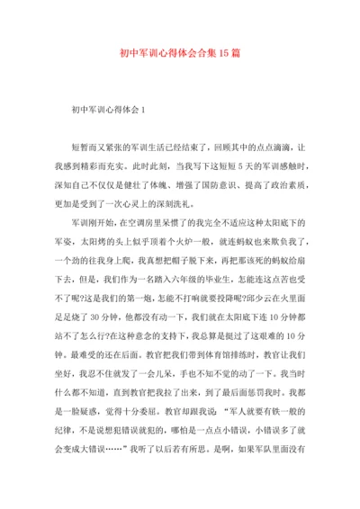 初中军训心得体会合集15篇 (4).docx