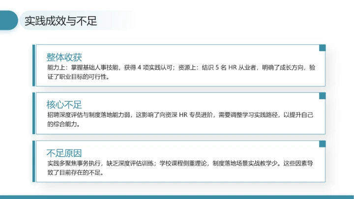 通用版大学生职业生涯发展展示职业生涯规划（人力资源方向）PPT