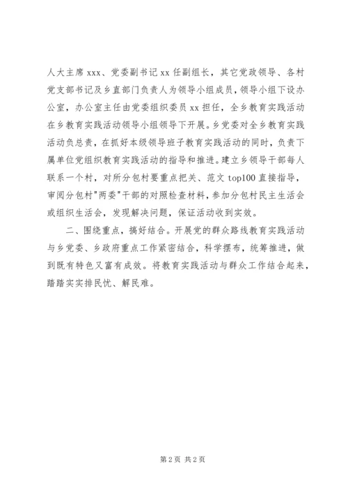 乡镇开展第二批党的群众路线活动情况汇报材料.docx