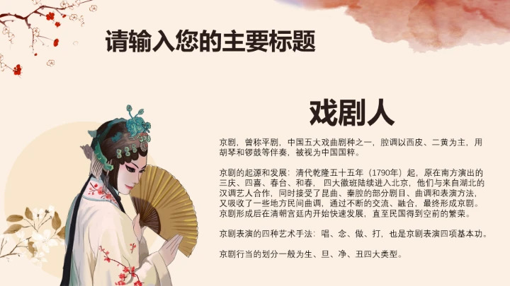 京剧中国国粹传统文化PPT