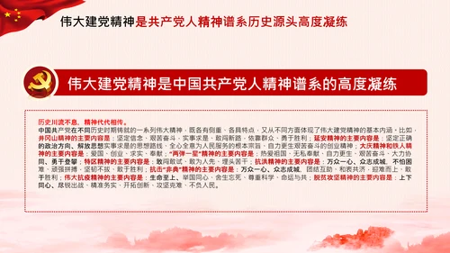 建党100周年伟大的建党精神七一讲话PPT