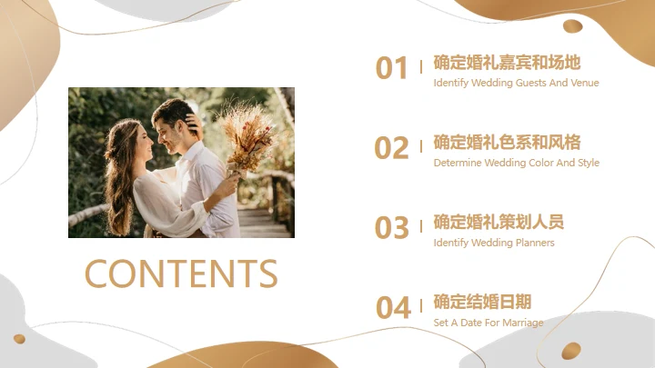 Happy Wedding婚礼风通用PPT模板