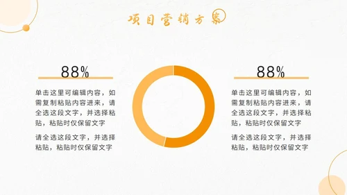 橙色渐变几何市场营销方案PPT模板