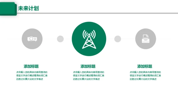 总结报告-圆形简约-清新绿色