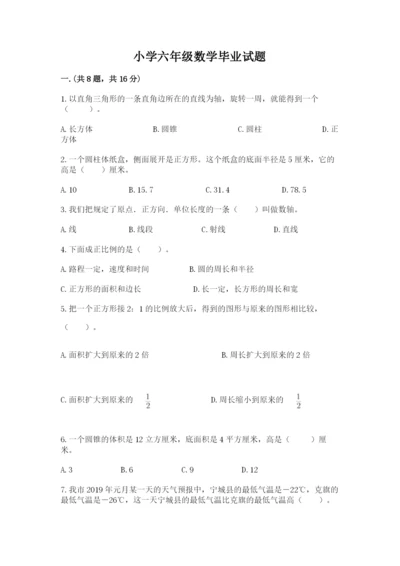 小学六年级数学毕业试题附完整答案（典优）.docx