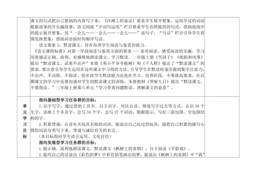 统编版语文二年级下册第四单元大单元备课教案