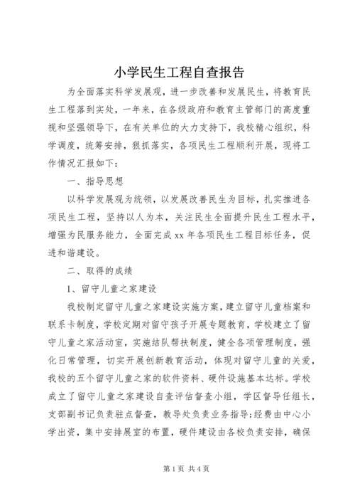 小学民生工程自查报告.docx