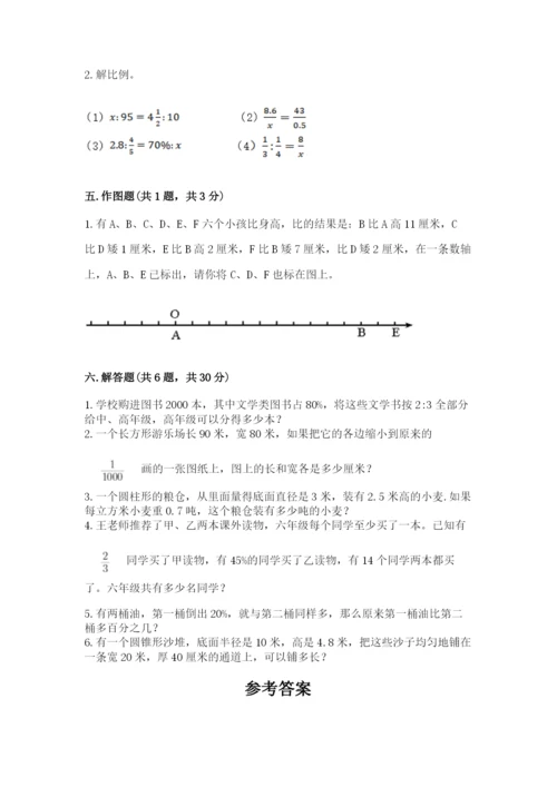 冀教版六年级下册数学期末测试卷（网校专用）.docx