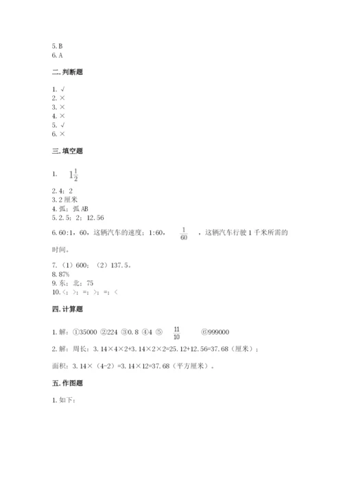 人教版六年级上册数学期末测试卷【研优卷】.docx