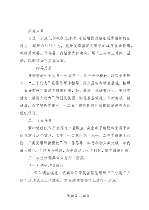 五津镇临江村党组织展开“三分类三升级”活动实施方案.docx