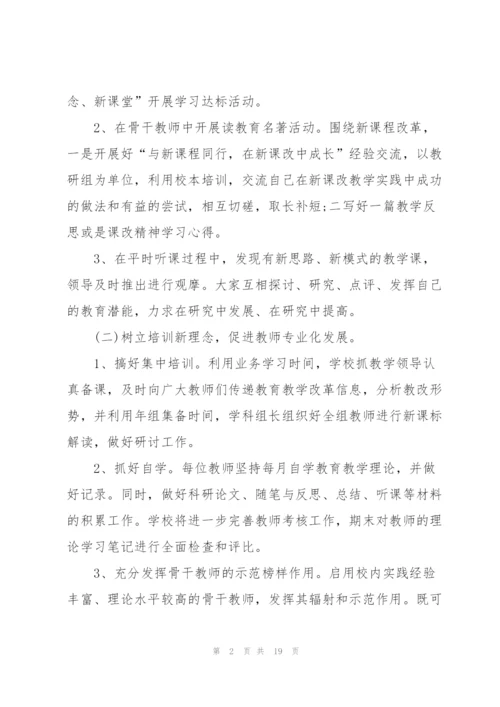 教师培训的策划方案范文.docx