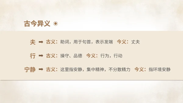 棕色中国风古风语文初一诫子书课件PPT模板