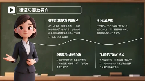 绿色卡通学生心理辅导教育会PPT