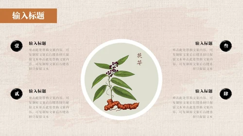 黄色系简约中国风中医药培训PPT模板
