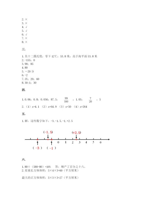 苏教版小升初数学模拟试卷附参考答案（黄金题型）.docx